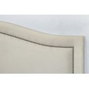 Ver imagem 3 de Cabeceira Casal para Cama Box Curva Luxo 140x60 Suede Off White - Prata