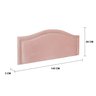 Cabeceira Casal Para Cama Box Curva Luxo 140x60 Veludo Rosê - Tachas Prata - 2