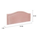 Ver imagem 2 de Cabeceira Casal Para Cama Box Curva Luxo 140x60 Veludo Rosê - Tachas Prata