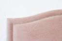 Ver imagem 3 de Cabeceira Casal para Cama Box Curva Luxo 140x60 Veludo Rosê - Tachas Prata