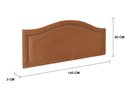 Ver imagem 2 de Cabeceira Casal para Cama Box Curva Luxo 140x60 Veludo Terracota - Fumê