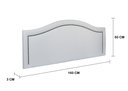 Ver imagem 2 de Cabeceira Queen para Cama Box Curva Luxo 160x60 Courino Branco - Tachas Fumê