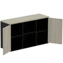 Ver imagem 3 de Armário Baixo Credenza PE25 Pandin 121,50 cm (largura) em MDP Cor Nogueira CasaBlan e Pr Duas Portas