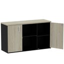 Ver imagem 2 de Armário Baixo Credenza PE25 Pandin 121,50 cm (largura) em MDP Cor Nogueira CasaBlan e Pr Duas Portas