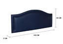Ver imagem 2 de Cabeceira Queen para Cama Box Curva Luxo 160x60 Courino Azul - Tachas Fumê