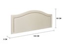 Ver imagem 2 de Cabeceira Queen Para Cama Box Curva Luxo 160x60 Suede Off White - Prata