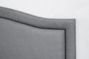 Ver imagem 3 de Cabeceira Queen para Cama Box Curva Luxo 160x60 Suede Cinza - Tachas Fumê