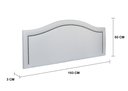 Ver imagem 2 de Cabeceira King para Cama Box Curva Luxo 193x60 Courino Branco - Tachas Fumê