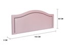 Ver imagem 2 de Cabeceira King para Cama Box Curva Luxo 193x60 Courino Rosa - Tachas Fumê