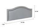 Ver imagem 2 de Cabeceira King para Cama Box Curva Luxo 193x60 Courino Cinza - Tachas Fumê