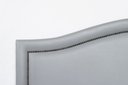 Ver imagem 3 de Cabeceira King para Cama Box Curva Luxo 193x60 Courino Cinza - Tachas Fumê