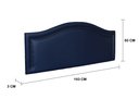 Ver imagem 2 de Cabeceira King para Cama Box Curva Luxo 193x60 Courino Azul - Tachas Fumê