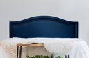 Ver imagem 1 de Cabeceira King para Cama Box Curva Luxo 193x60 Courino Azul - Tachas Fumê