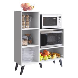 Balcão Retrô para Forno e Microondas com Fruteira Multimóveis CR20095 Branco - 4