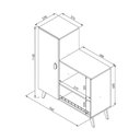 Ver imagem 3 de Balcão Retrô para Forno e Microondas com Fruteira Multimóveis CR20095 Branco