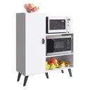 Ver imagem 1 de Balcão Retrô para Forno e Microondas com Fruteira Multimóveis CR20095 Branco