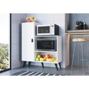 Ver imagem 2 de Balcão Retrô para Forno e Microondas com Fruteira Multimóveis CR20095 Branco