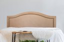 Ver imagem 1 de Cabeceira King para Cama Box Curva Luxo 193x60 Suede Bege - Tachas Fumê