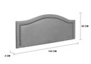 Ver imagem 2 de Cabeceira King para Cama Box Curva Luxo 193x60 Suede Cinza - Tachas Fumê