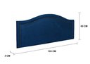 Ver imagem 2 de Cabeceira King para Cama Box Curva Luxo 193x60 Suede Azul - Tachas Fumê
