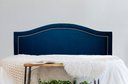 Ver imagem 1 de Cabeceira King para Cama Box Curva Luxo 193x60 Suede Azul - Tachas Prata