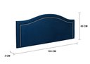 Ver imagem 2 de Cabeceira King para Cama Box Curva Luxo 193x60 Suede Azul - Tachas Prata