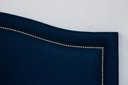 Ver imagem 3 de Cabeceira King para Cama Box Curva Luxo 193x60 Suede Azul - Tachas Prata
