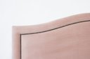 Ver imagem 3 de Cabeceira King para Cama Box Curva Luxo 193x60 Veludo Rosê - Tachas Fumê