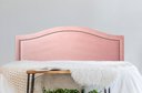 Ver imagem 1 de Cabeceira King para Cama Box Curva Luxo 193x60 Veludo Rosê - Tachas Fumê