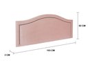 Ver imagem 2 de Cabeceira King para Cama Box Curva Luxo 193x60 Veludo Rosê - Tachas Fumê