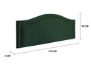 Ver imagem 2 de Cabeceira King para Cama Box Curva Luxo 193x60 Veludo Verde - Tachas Fumê