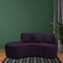 Ver imagem 2 de Sofá Curvo 02 Lugares 150cm Braço Esquerdo Eron Veludo Roxo - CasaePoltrona