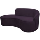 Ver imagem 1 de Sofá Curvo 02 Lugares 150cm Braço Esquerdo Eron Veludo Roxo - CasaePoltrona