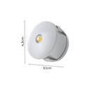 Ver imagem 4 de Spot de Embutir Nordecor Zora Mini Led 1w Bivolt Branco 3000k Luz Amarela