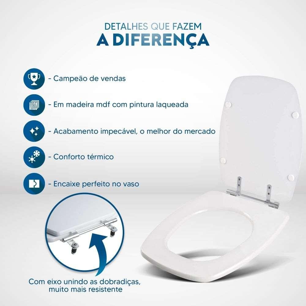 Assento Sanitário Laqueado Valentina Ocre para Vaso Santamarina - 5
