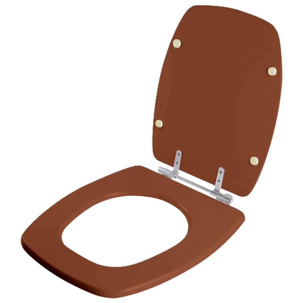 Assento Sanitário Laqueado Valentina Ocre para Vaso Santamarina - 2