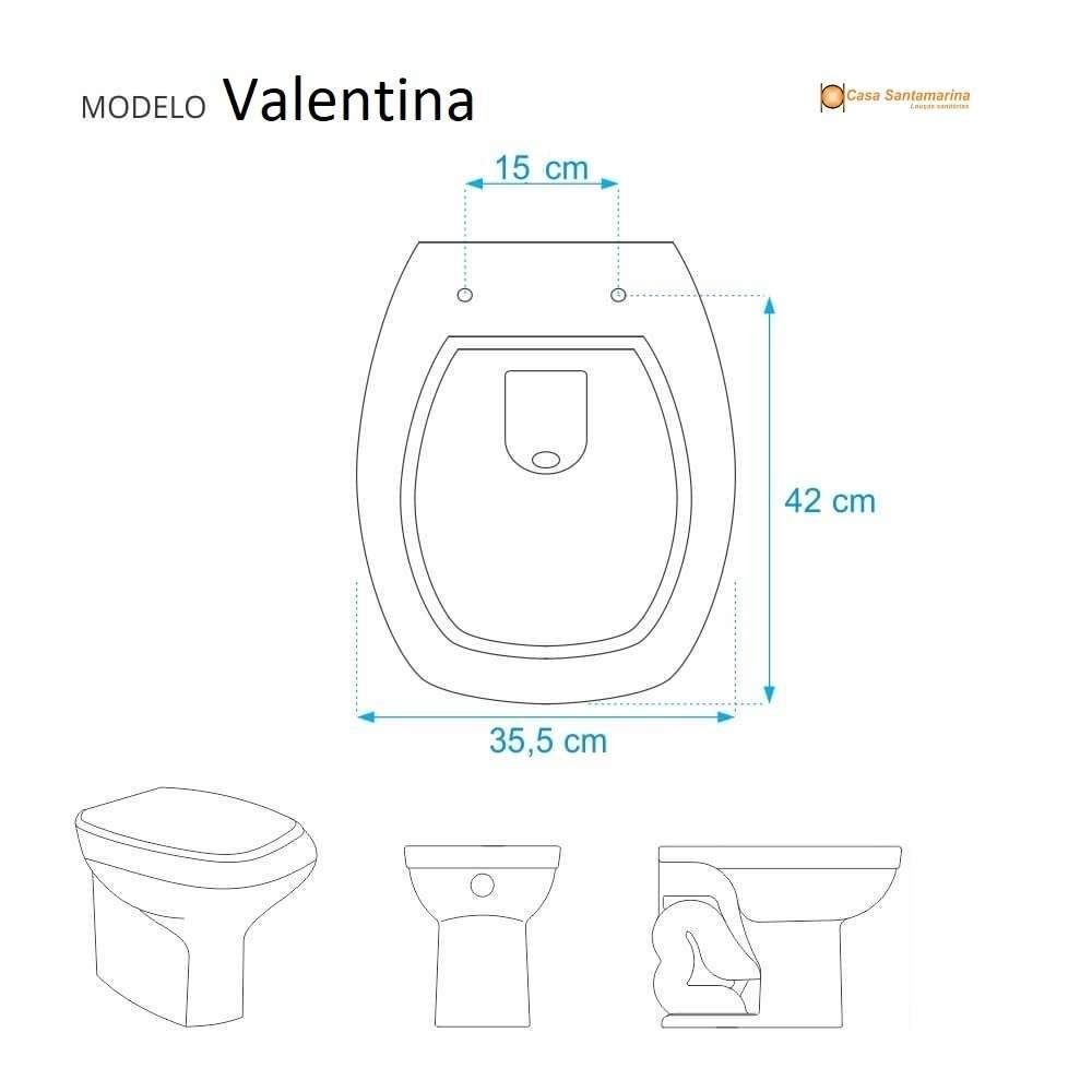Assento Sanitário Laqueado Valentina Ocre para Vaso Santamarina - 3