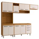 Ver imagem 1 de Cozinha Compacta 4 Peças 258x218 cm Balcao para Pia Malta Freijo Off Acetinado Poliman