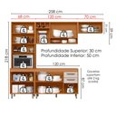 Ver imagem 3 de Cozinha Compacta 4 Peças 258x218 cm Balcao para Pia Malta Freijo Off Acetinado Poliman