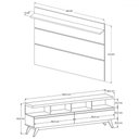 Ver imagem 4 de Rack com Painel para Tv até 60 Polegadas Cruise 2 Gavetas Nature/off White - Pnr Móveis