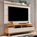 Ver imagem 1 de Rack com Painel para Tv até 60 Polegadas Cruise 2 Gavetas Nature/off White - Pnr Móveis