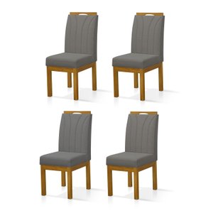 Kit 4 Cadeira Portinari Redenobre:cinza Escuro