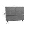 Cabeceira Casal 144 Cm New Civic  Chumbo para Cama Box Estofada - - 2