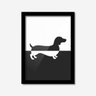Quadro Decorativo Cachorro Dachshund Salsicha Misto 45cmx33cm Los Quadros - 1