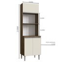 Ver imagem 5 de Cozinha Modulada de Canto Completa Athena - 9 Peças Itaúba Off White - Megasul