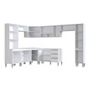 Ver imagem 2 de Cozinha Modulada de Canto Completa Athena - 9 Peças Itaúba Off White - Megasul