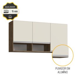 Cozinha Modulada de Canto Completa Athena - 9 Peças Itaúba Off White - Megasul - 4