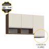 Cozinha Modulada de Canto Completa Athena - 9 Peças Itaúba Off White - Megasul - 4