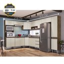 Ver imagem 3 de Cozinha Modulada de Canto Completa Athena - 9 Peças Itaúba Off White - Megasul