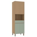 Ver imagem 1 de Paneleiro 70cm 4 Portas e 1 Gaveta com Espaço para Micro-ondas Slim Luciane Móveis